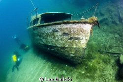 A shot taken at Capernwray Inland Dive Site. The wreck is... by Lee Balicki 